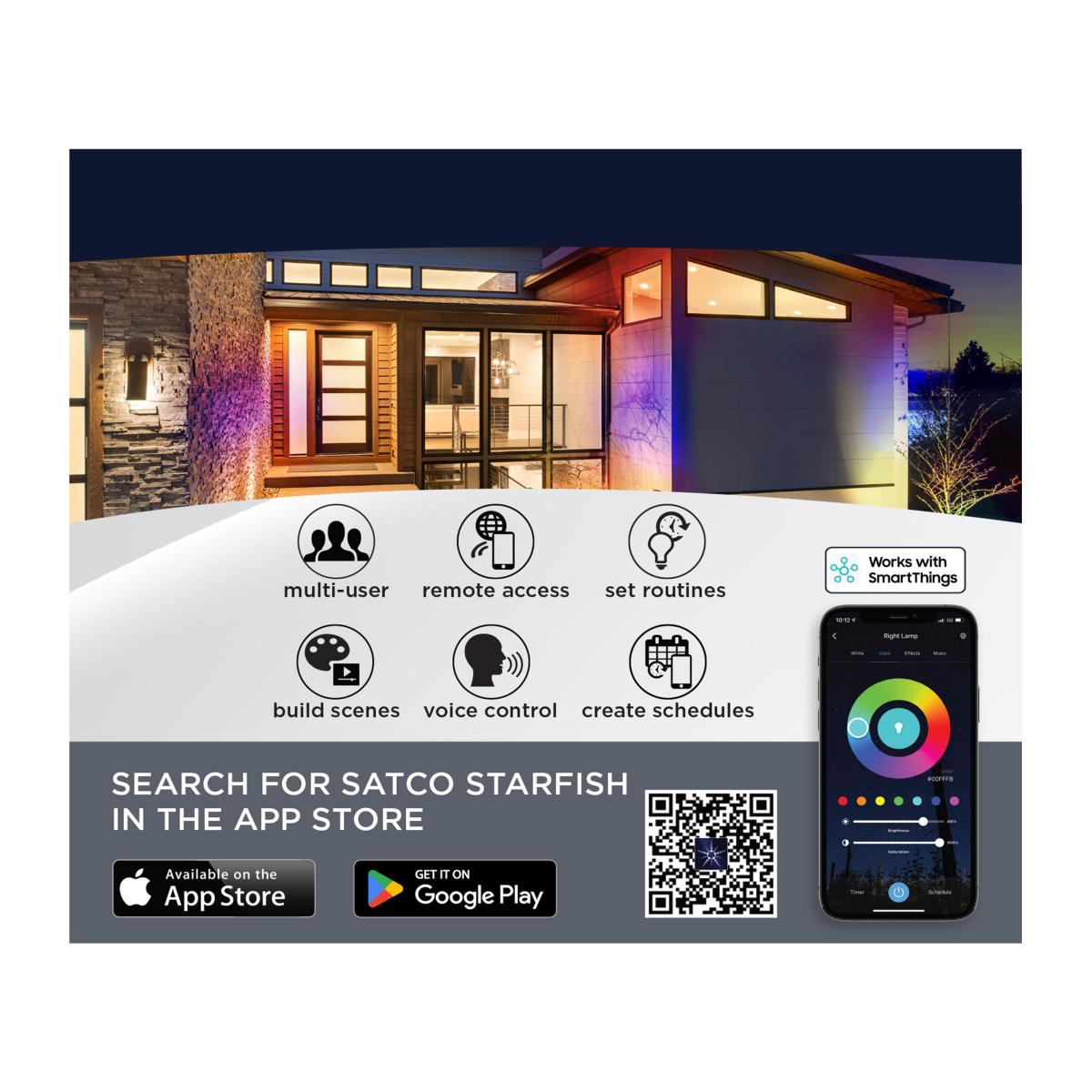 RGB and Tunable White 12 Watt LED Landscape Floodlight 