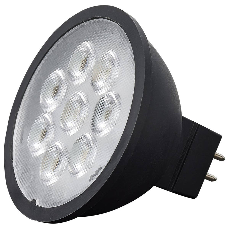 6.5 Watt MR16 LED; Black Finish; 3000K; GU5.3 Base; 500 Lumens