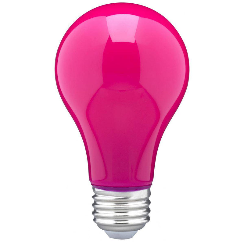 LED Pink 8 Watt A19 LED-Medium Base