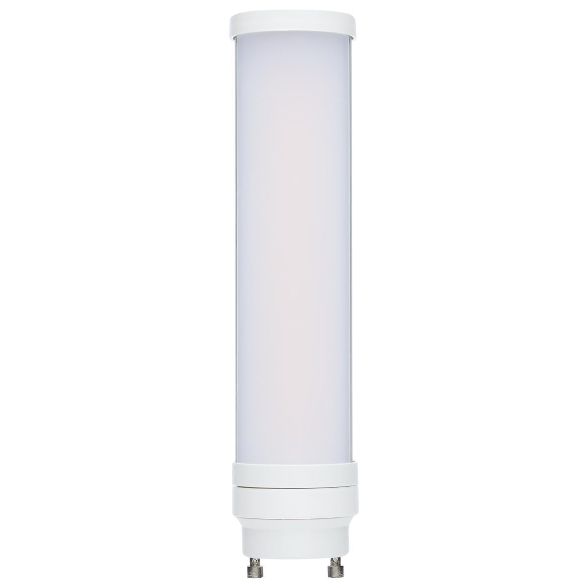 Satco Universal LED 8W PL Lamp with GU24 base, CCT selectable, Type B, energy-efficient LED bulb.