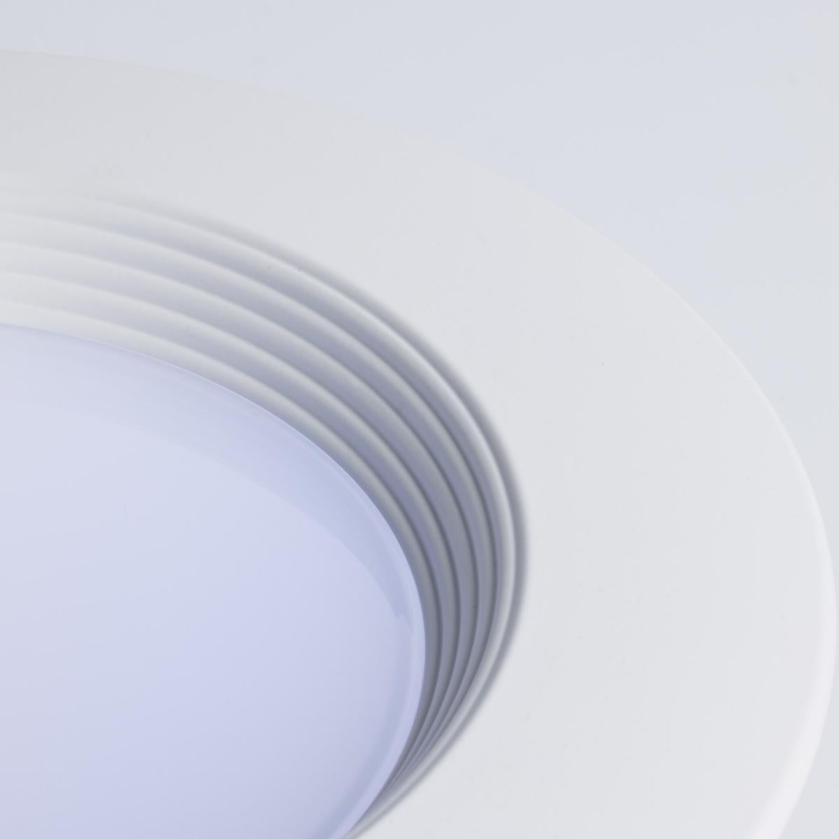 Satco 22W commercial LED downlight, 8-inch CCT adjustable ceiling fixture, suitable for 120-277V lighting installations.