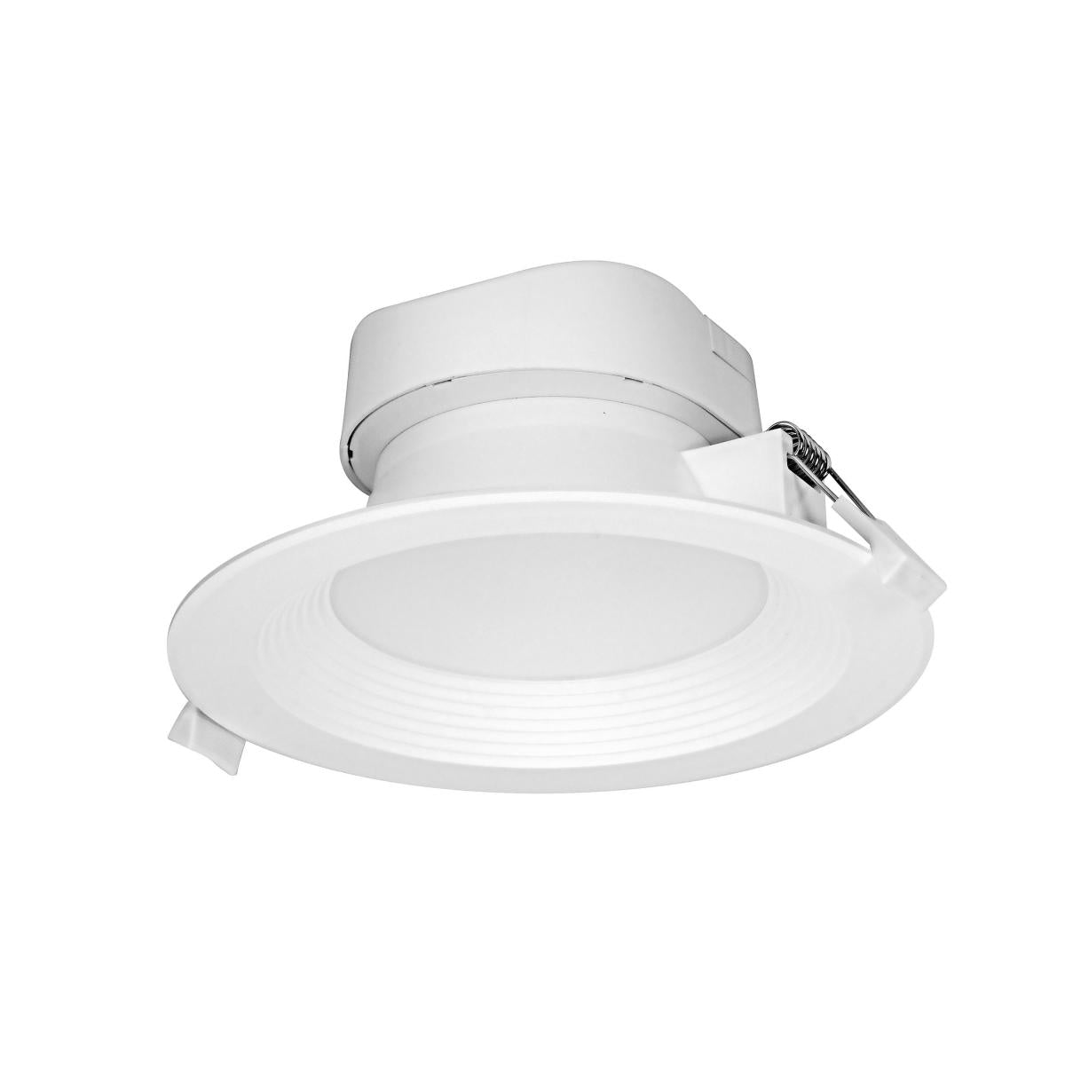 Satco 9W LED canless downlight in 5-6 inch size with 2700K warm light and 620 lumens for ceiling lighting.