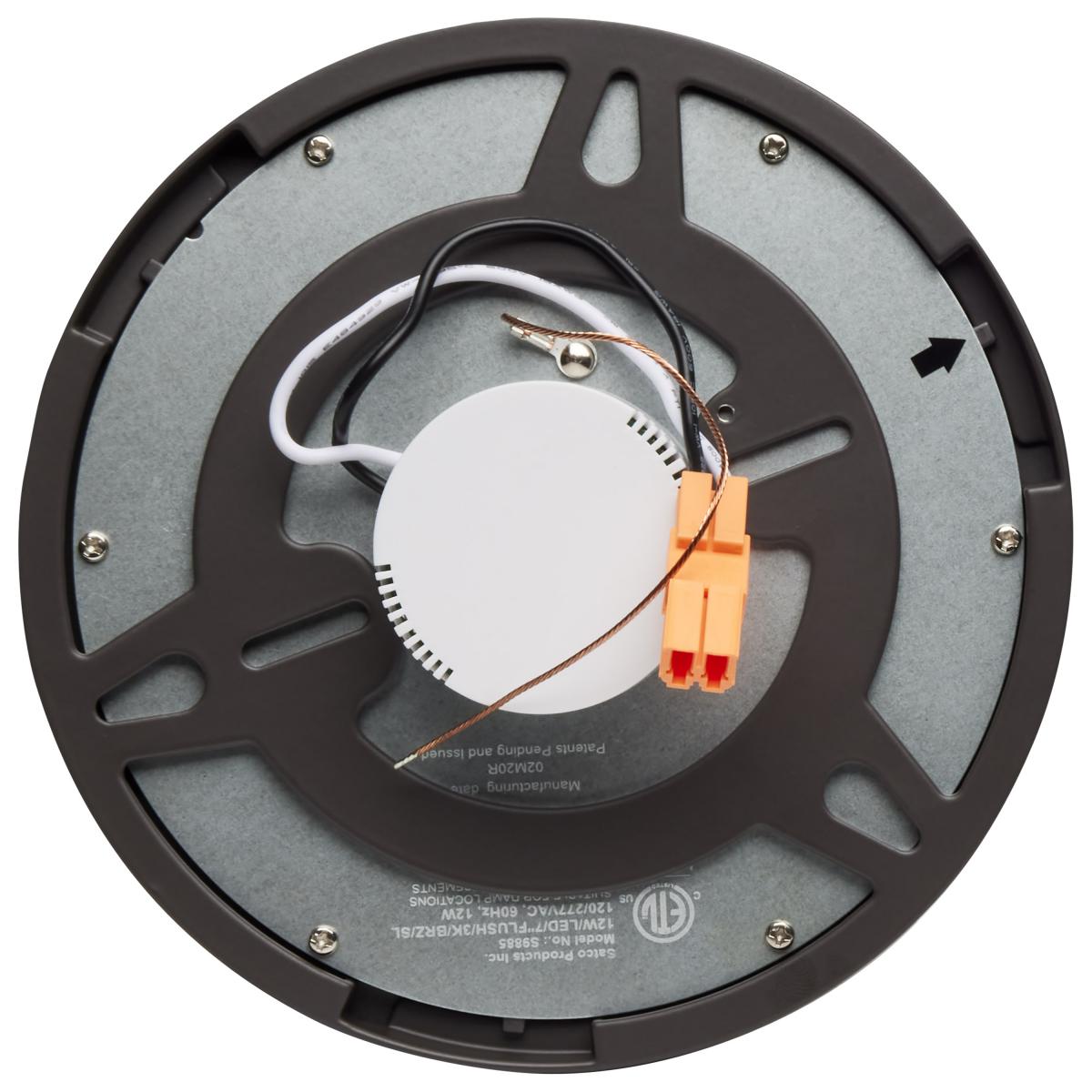 Bronze 12W- 7" Surface Mount LED Fixture in 3000K- 120/277 