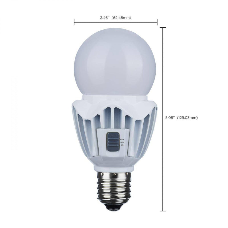 20 Watt LED A21; High Lumen Output; 27K/40K/50K CCT Selectable; Medium Base