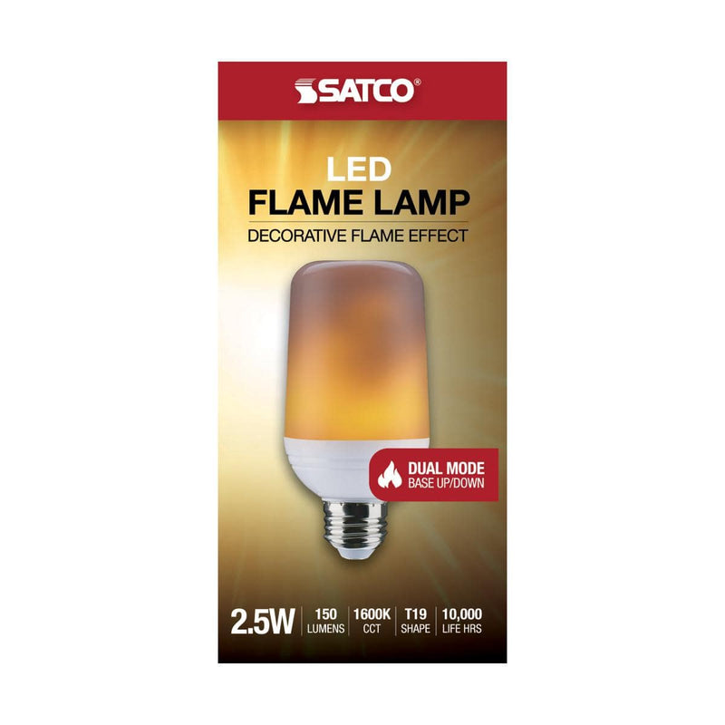 LED Flame Bulb; T19; Medium Base; 120 Volt - Green Lighting Wholesale, INC