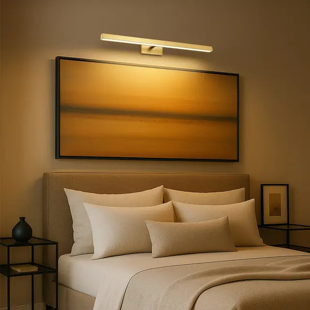 3 Foot LED Picture Light; 3 CCT Selectable; Vintage Brass 