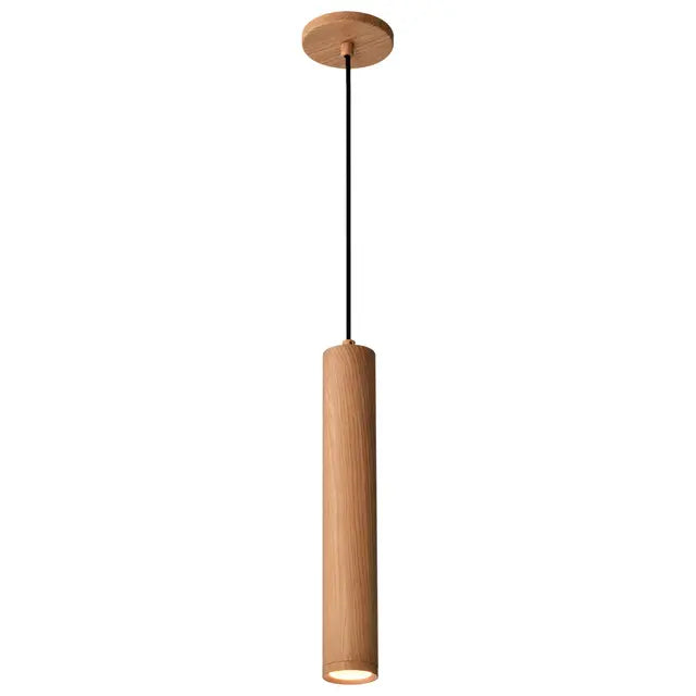 6" LED Pendant in Ash Wood Finish- 12 Watt, 3000K