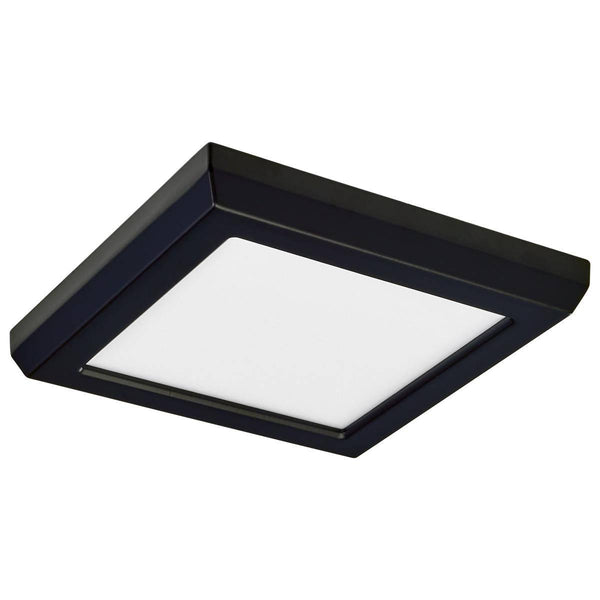 Black 9W; 5in; LED Fixture; CCT Selectable; Square Shape