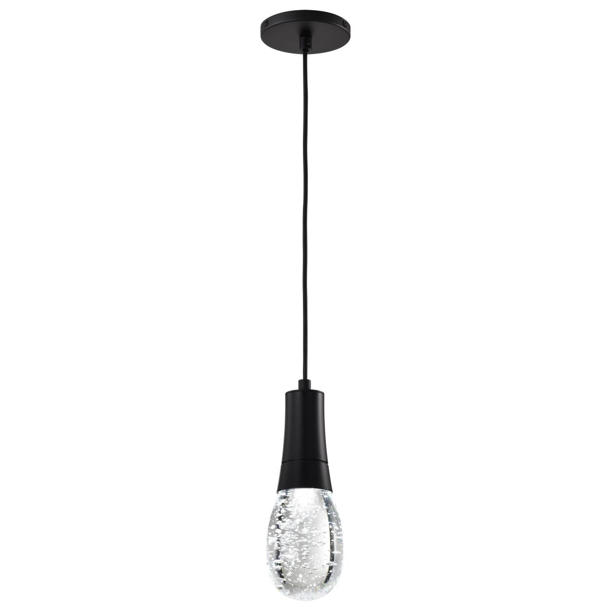 RGB Lacey 4 Inch LED Mini Pendant; Matte Black