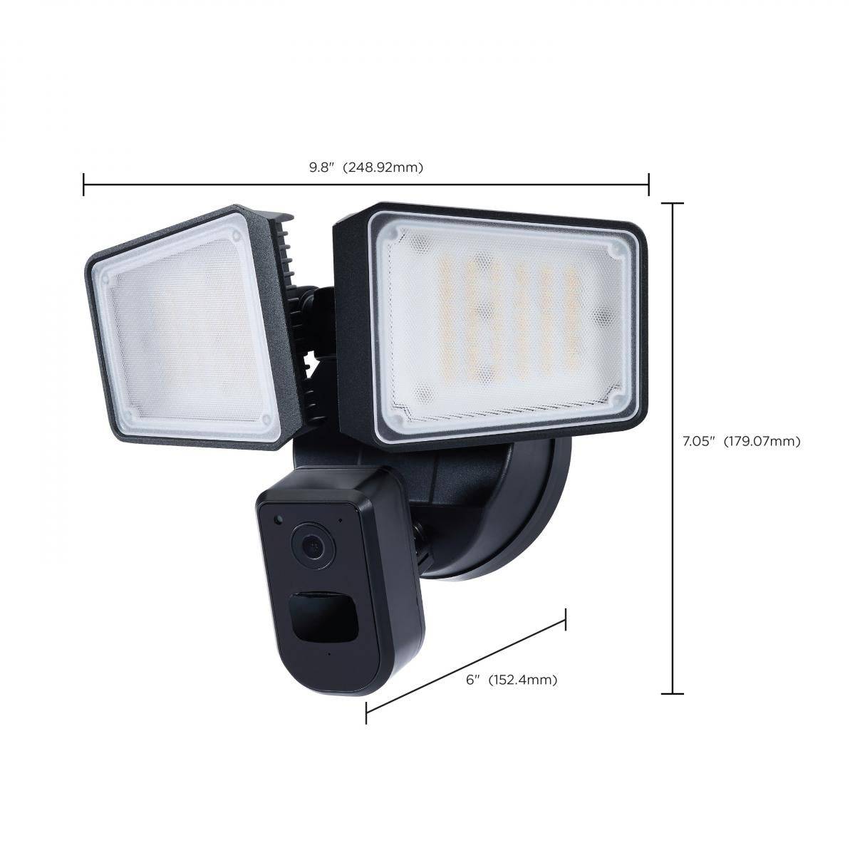 Black 36 Watt Rectangular Outdoor SMART Security Light