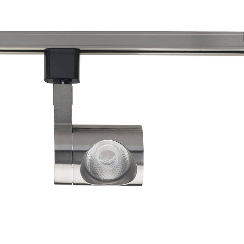 Brushed Nickel LED 12W Track Head - Pipe -24 Degree Beam