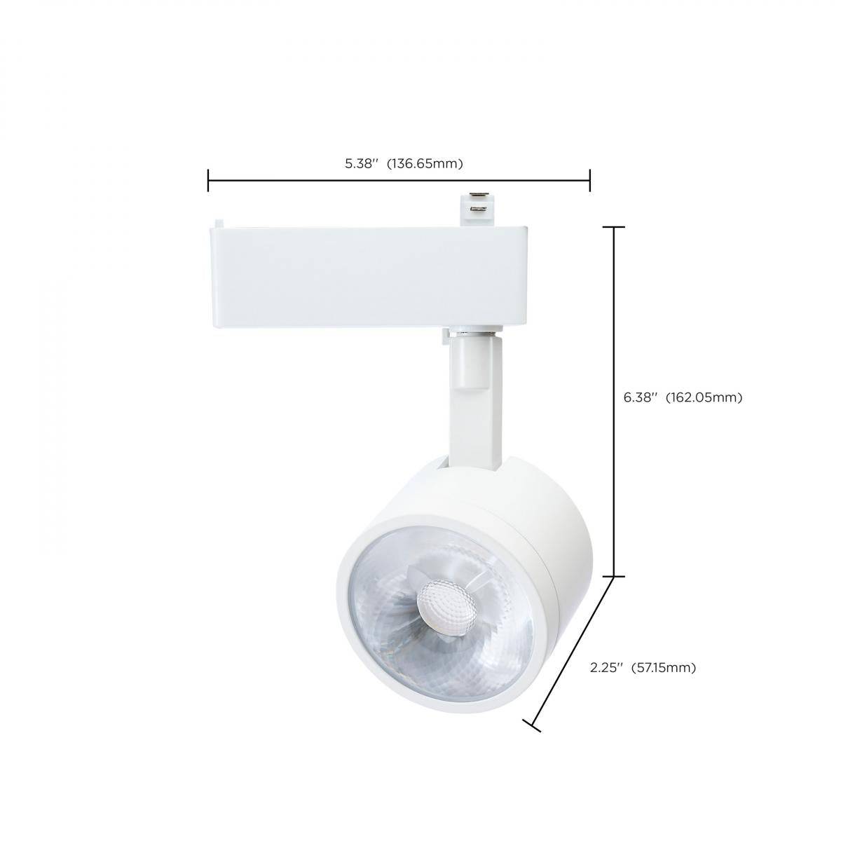 RGB 12 Watt LED Track Head; Starfish Enabled; Round Shape; White Finish - Green Lighting Wholesale, INC