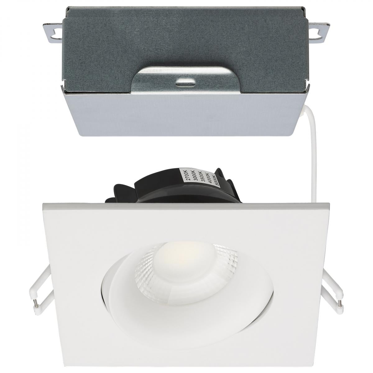 12 Watt LED Direct Wire Downlight; Gimbaled; 3.5 Inch; CCT 