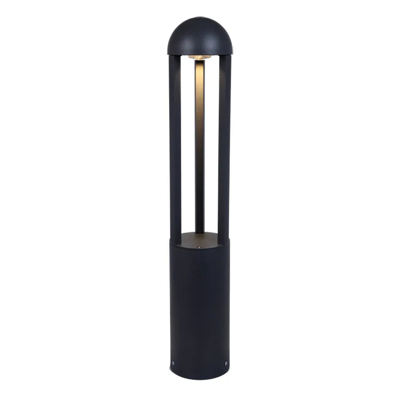 LED 41" Black Round Bollard With Open Design Fixture