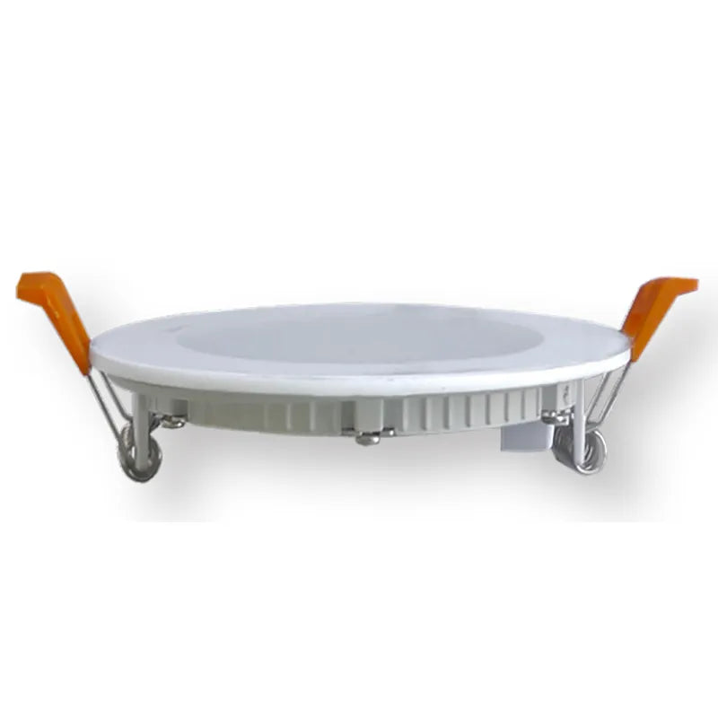 Westgate white slim 4-inch LED ceiling fixture with dim-to-warm 11W light, 2200K to 4000K color temperature, canless design