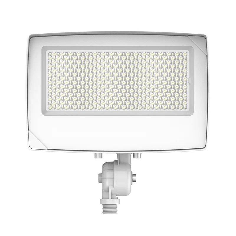 White LED Round-Back Flood Light with Knuckle and Photocell