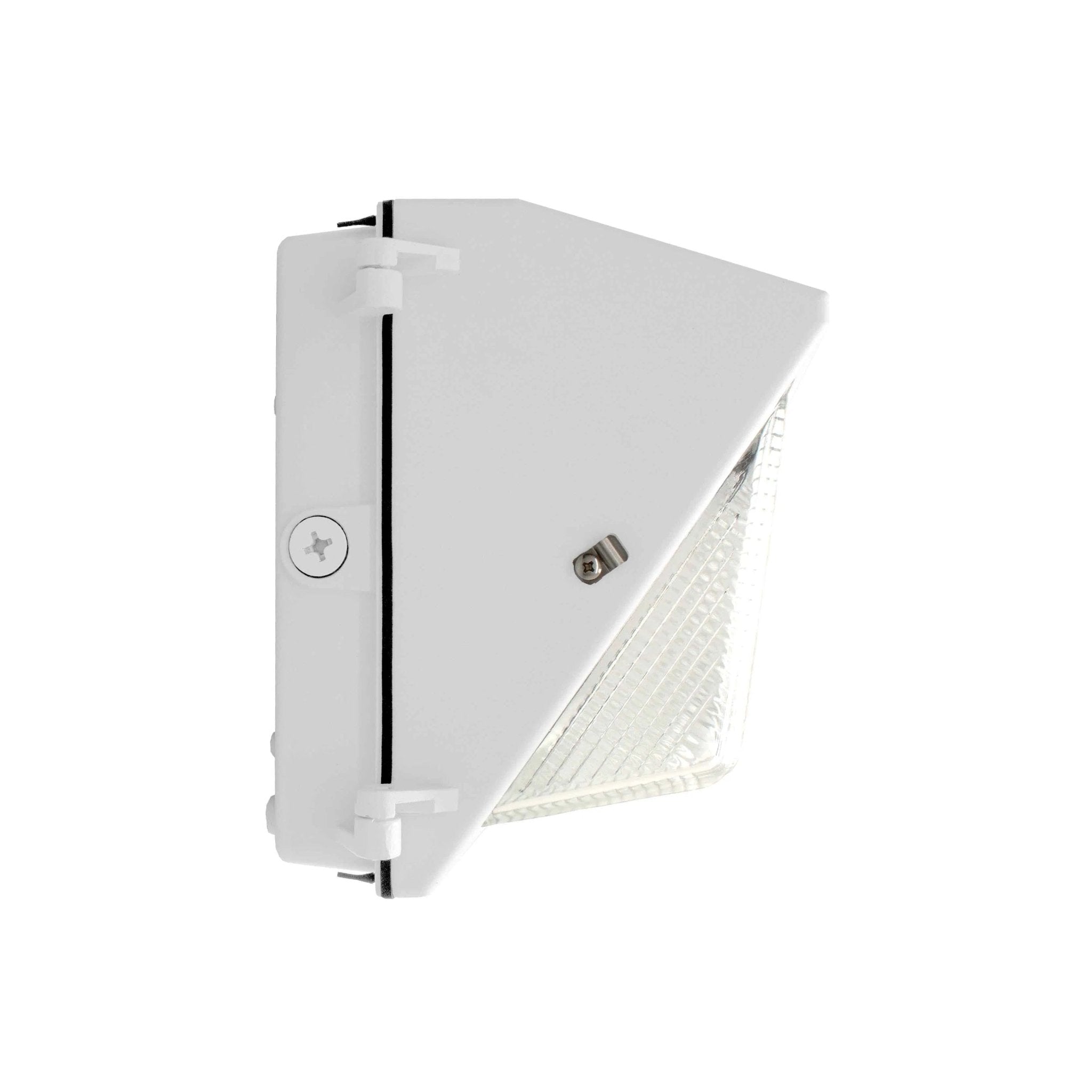 White LED tunable wall pack by Westgate with adjustable power and color, designed for versatile outdoor lighting.