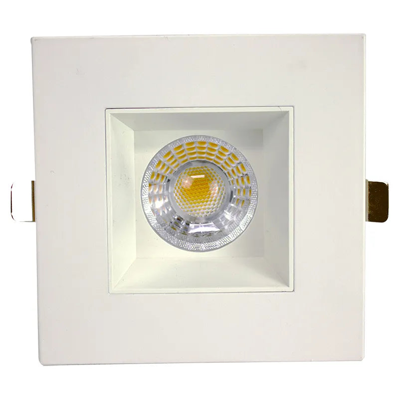 White square Westgate LED wafer light, 4-inch, 15W, available in 2700K to 5000K color temperatures, canless ceiling fixture.