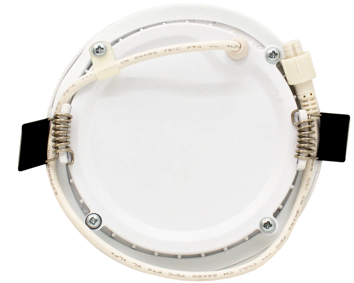 Westgate 6-inch LED wafer ultra-slim canless baffle light, 12W, adjustable CCT, modern recessed LED lighting fixture.
