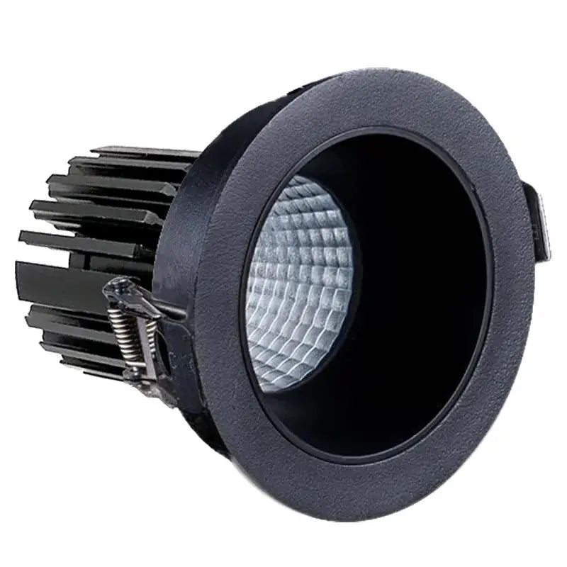 Westgate LED 3-inch architectural canless recessed light with black open trim, 10W, adjustable CCT, ideal for modern ceiling lighting.