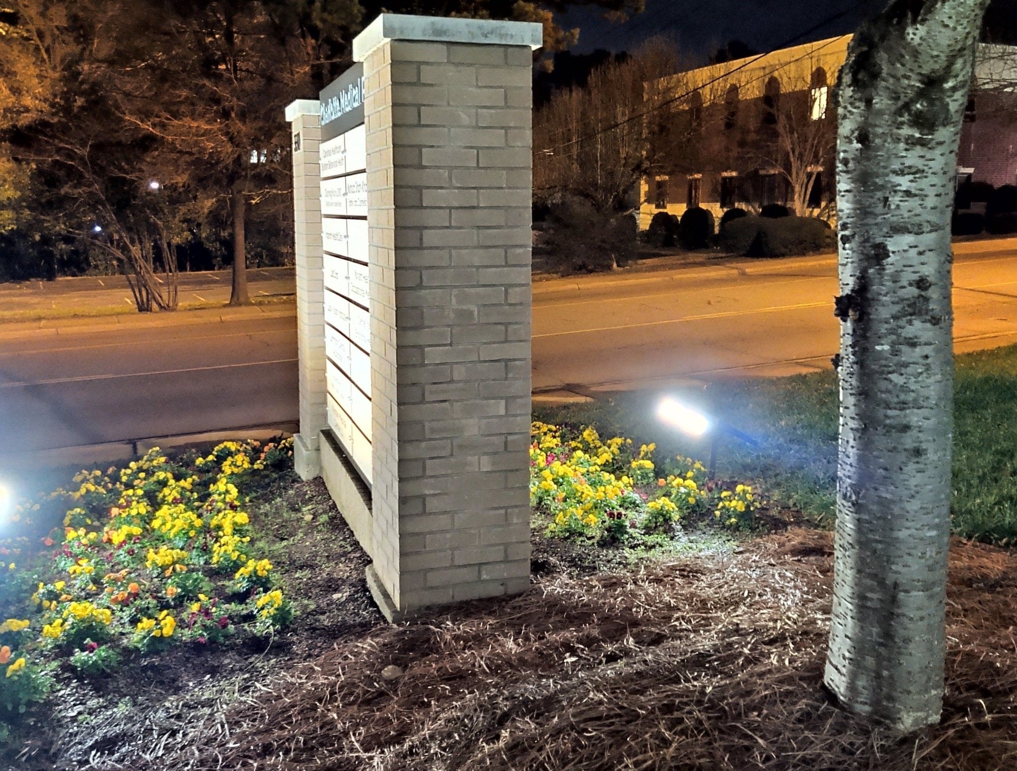 Solar LED flood light by Light Efficient Design, 20W, 2000 lumens, 4000K, solar-powered outdoor lighting system.