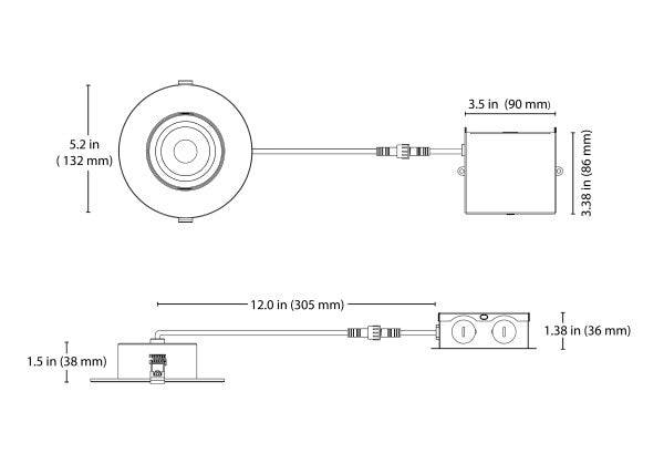 4-inch White Canless Adjustable Gimbal 3000K LED Recessed Downlight - Green Lighting Wholesale