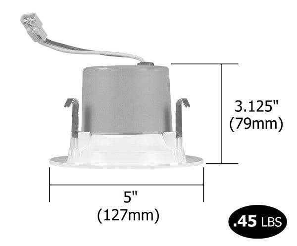 4 in. LED Recessed Downlight Retrofit Light Fixture in Nickel, 3000K - Green Lighting Wholesale