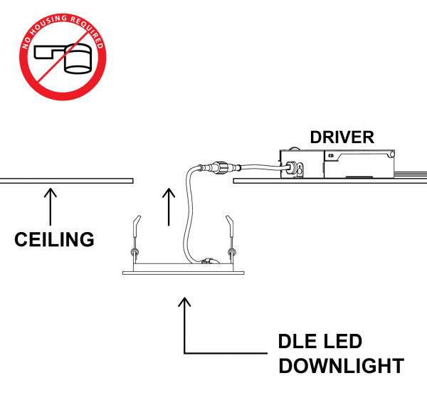 6 in. Square Nickel Flat Panel LED Downlight in 2700K - Green Lighting Wholesale